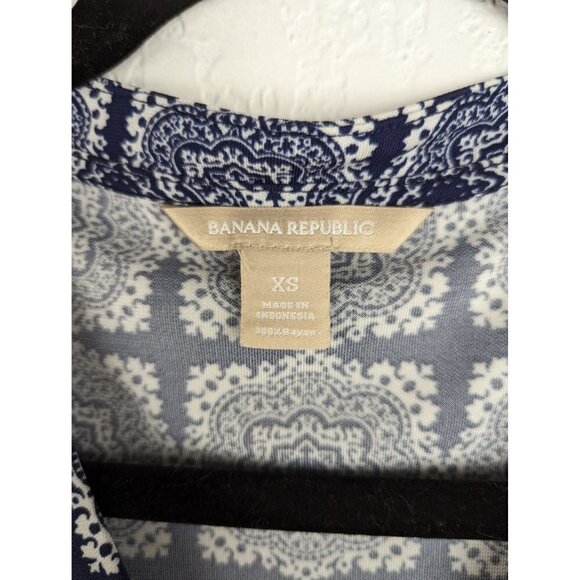 Banana Republic Womens Mini Dress Size XS Sleeveless V-Neck Office Career Blue - Picture 3 of 7